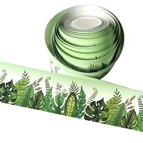 Buy 65 Ft Tropical Leaves Bulletin Board Borders Stickers Zoxilen Straight Rolled Self Adhesive