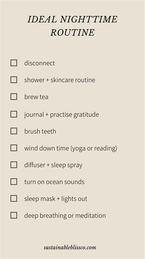 Ideal Nighttime Routine Mindful Rituals And Routines For Better Sleep — Sustainable Bliss