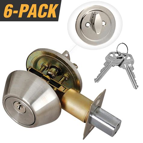 Premier Lock Stainless Steel Entry Door Lock Single Cylinder Deadbolt