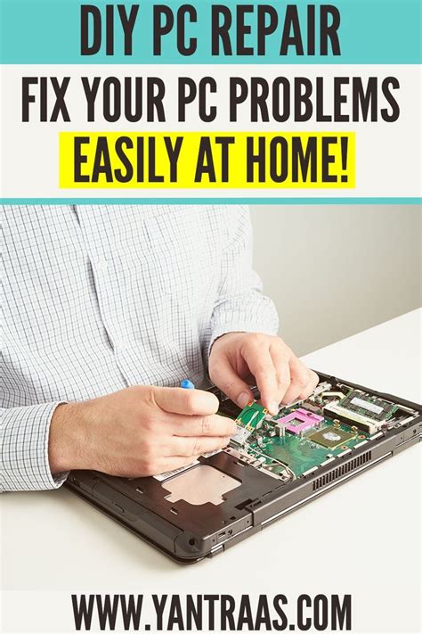 A Person Working On A Laptop With The Words Diy Pc Repair Fix Your Pc