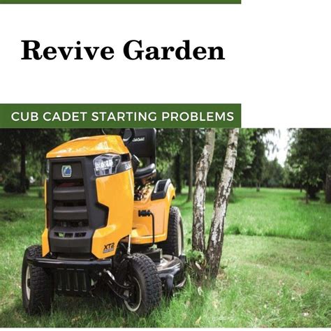 Cub Cadet Starting Problems Complete Guide Revive Garden