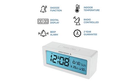 Buy Precision Radio Controlled Alarm Clock White Clocks Argos