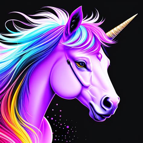 Black Unicorn Side Profile Highly Opendream