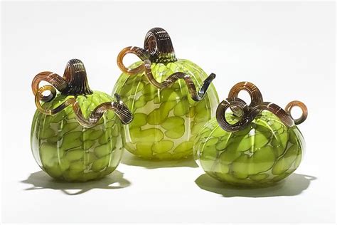 Spotted Pumpkins In Lime By Michael Trimpol And Monique Lajeunesse Art