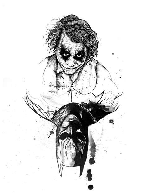 Duality Joker Tattoo Joker Drawings Batman Tattoo