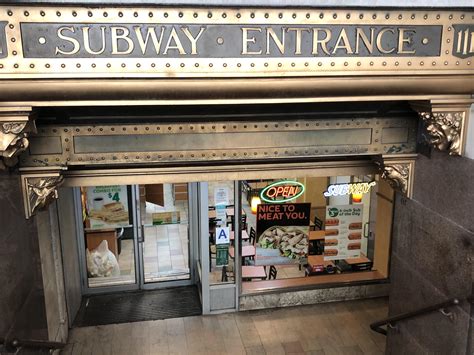 Old Subway Entrance That Actually Leads To A Subway Restaurant As Well