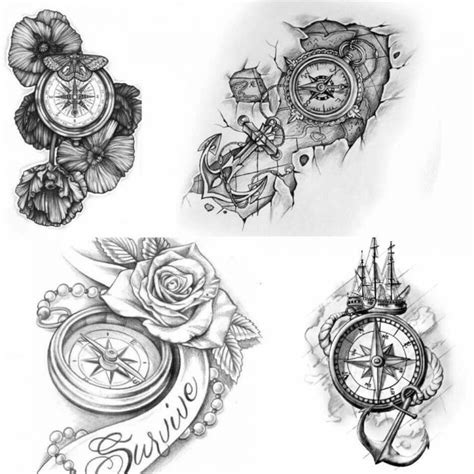 Compass Tattoo Design Drawing Design Talk