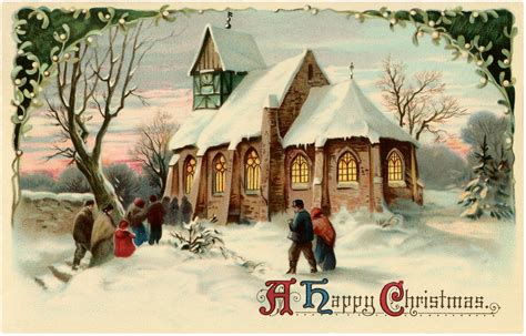 Vintage Christmas Church Image Beautiful The Graphics