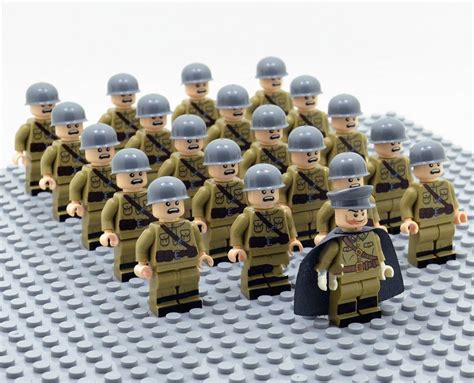 21pcs Officer Soldier Ww2 War Army Military Minifigure Lego Toys E