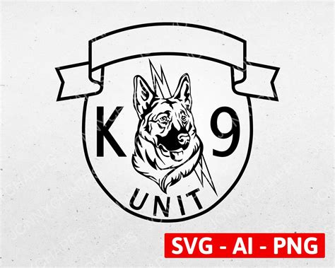 K9 Police Dog Patch K 9 Law Enforcement Logo Digital Vector Etsy K9