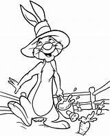 Rabbit Pooh Coloring Winnie Garden Topcoloringpages sketch template