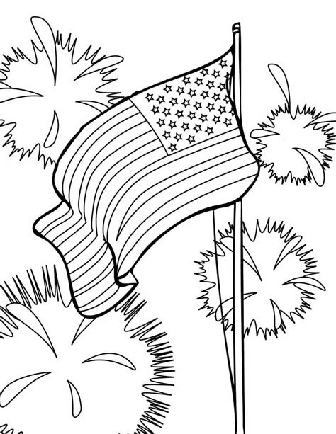 American people celebrate the united states of america's birthday with parades, pyrotechnic shows, public ceremonies, family reunions and picnics in parks. Free Printable 4th Of July Coloring Pages
