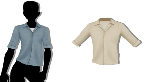 Mmd Sims 4 Cuban Collar Shirt By Fake N True On Deviantart