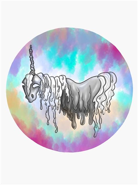 Trippy Hippy Unicorn Sticker For Sale By Jsummersdesigns Redbubble