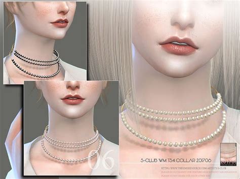 Collar Necklaces Pearl For Female 4 Colors Thanks Found In Tsr