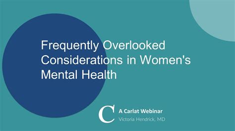 overlooked considerations in women s mental health youtube