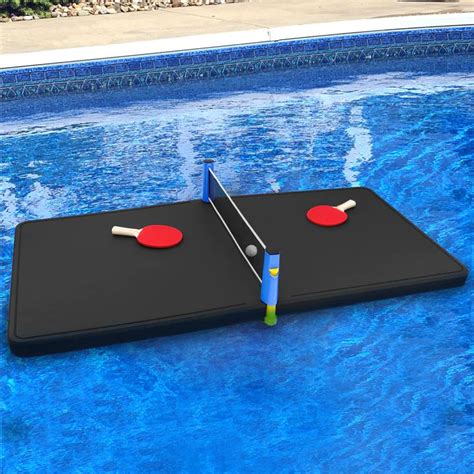 Floating Ping Pong Table Pool Float 5 Feet Long Includes Net Paddles Pool Toy Storage Pool