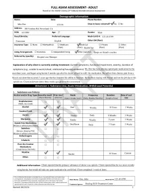 Asam Assessment Pdf Fill And Sign Printable Template Online