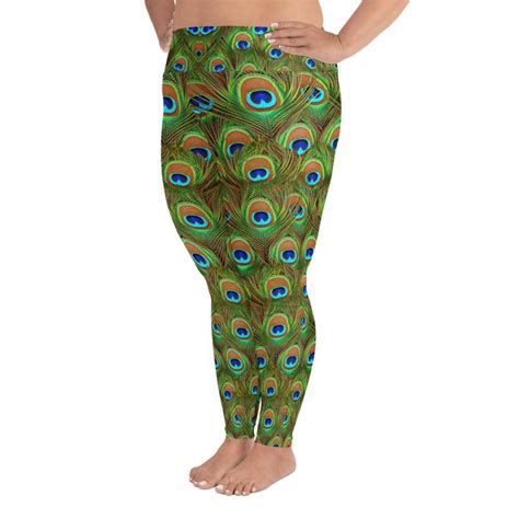 Peacock Feathered Plus Size Leggings