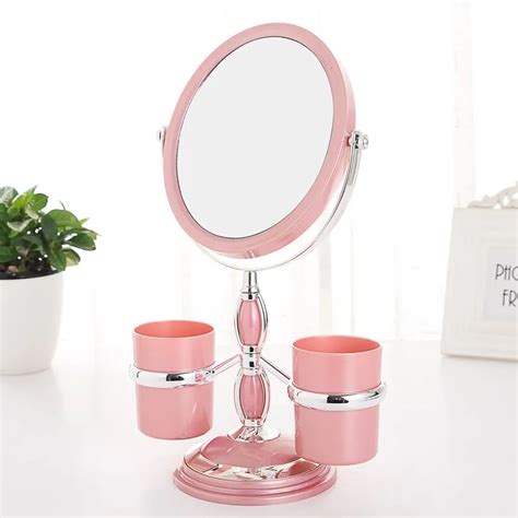 6 Double Side Makeup Mirror 3x Magnification Desktop Stand Bathroom Cosmetic Mirrors With