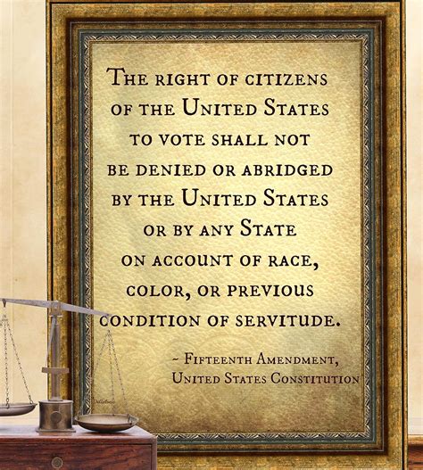 Fifteenth 15th Amendment Poster Constitution Black Lives Matter Slavery Slave