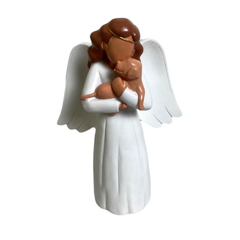 Angel With Dog Memorial Statue Figurine Angel Holding Dog Etsy