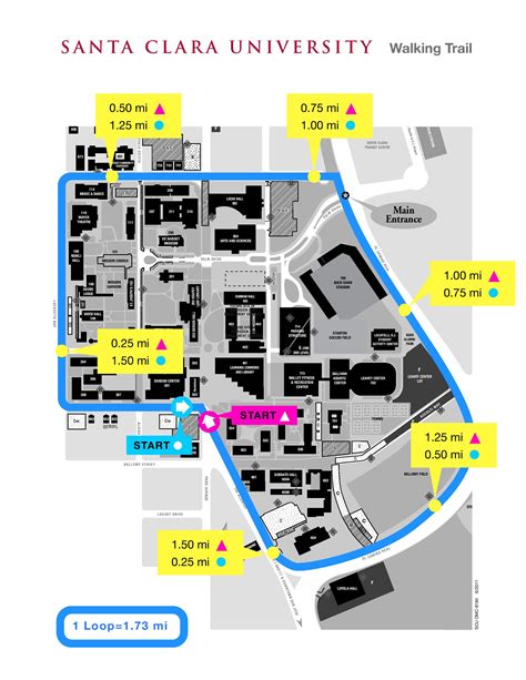 Santa Clara University Campus Map Map