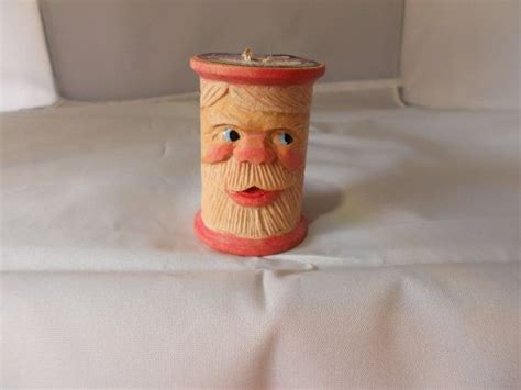 Hand Carved Santa Wood Sewing Thread Spool 2 Carving Hand Carved Etsy