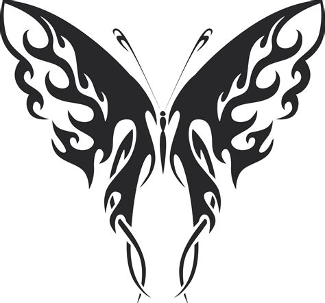 Tattoo Tribal Butterfly Silhouette Free Cdr Vectors Art For Free