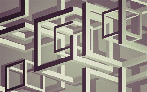 Digital Art Abstract Cube Lines 3d 3d Object Monochrome Optical