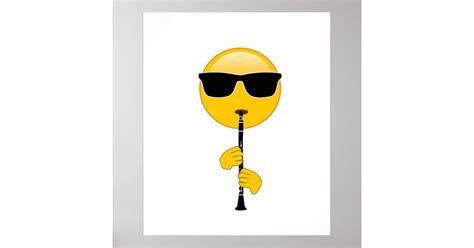 Emoji Playing Clarinet Poster Zazzle