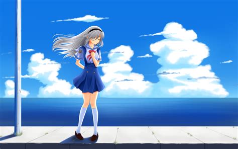 Wallpaper Illustration Anime Girls Blue Sakagami Tomoyo 1920x1200