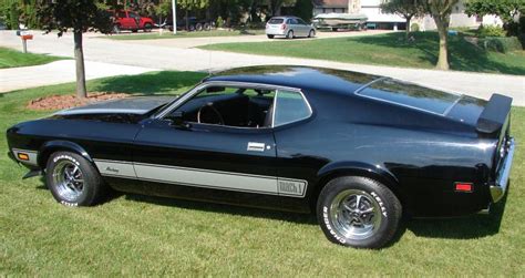 Black 1973 Mach 1 Ford Mustang Fastback Photo Detail
