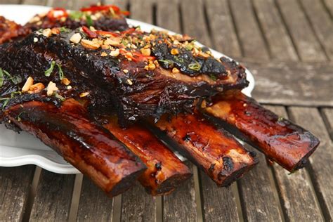 Low carb, grain free, gluten free, no sugar added, wheat free, paleo, primal, keto, gluten sensitive, celiac, healthy, real food, diets. Barbecued Beef Short Ribs Recipe - Great British Chefs