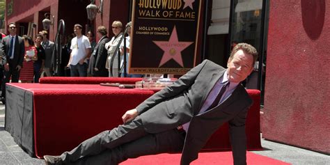 Bryan Cranstons Push Up Devitos Bare Feet Funny Poses On Walk Of Fame