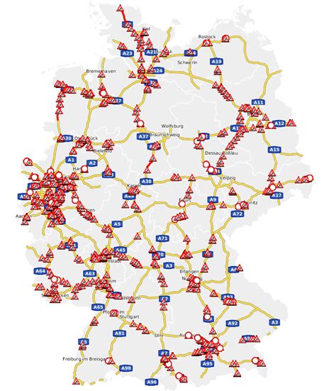 Germany Autobahn Speed Limit Map