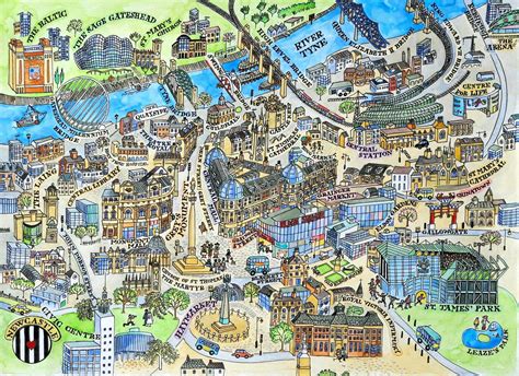New For Spring 2017 Illustrated Map Of Newcastle Newcastle Map