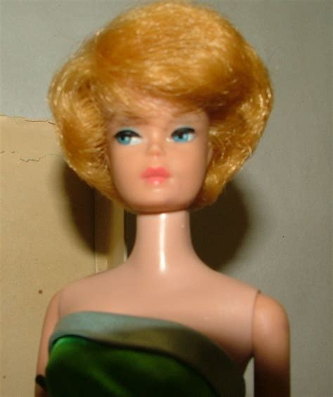 1960s Mattel Blonde Bubble Cut Barbie In Original Dress Box Senior