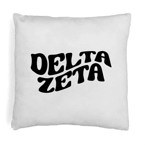 Delta Zeta Greek Mod Design On A Sorority Throw Pillow Cover For Dorm Room Or Apartment Decor In