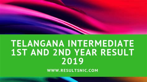 Telangana Board Ts Inter Results 2019 Results 2019
