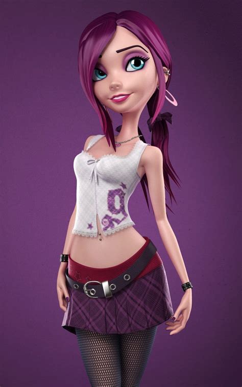music girl 3d character animation 3d model character female character design character