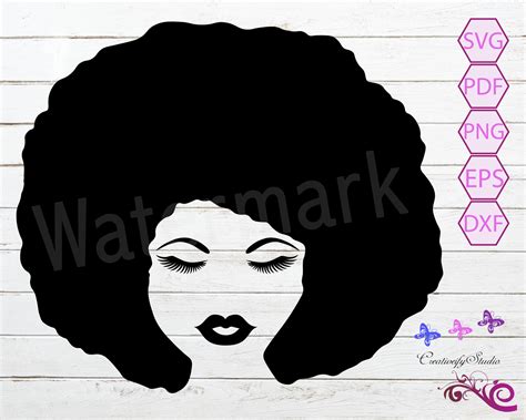 Afro Svg African American Woman Svg Black Woman Svg Afro Etsy