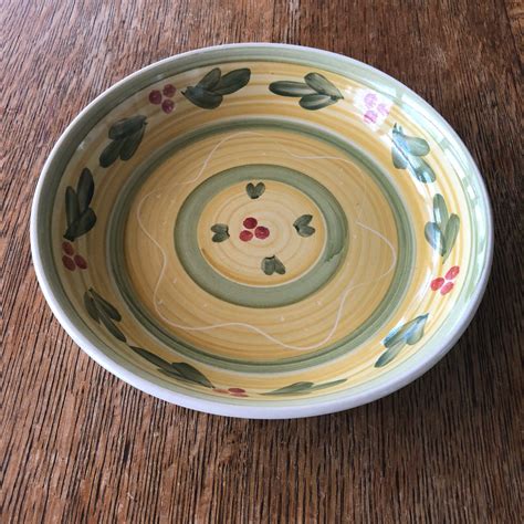 Tuscan Style Bowl Made By Tabletops Gallery In Country Berry Pattern