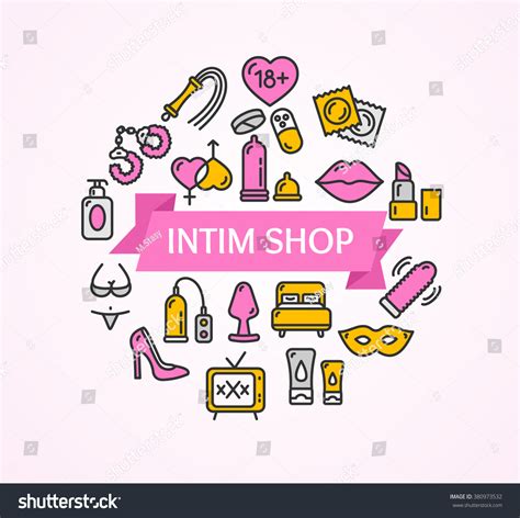 Intim Sex Shop Concept Vector Illustration Stock Vector Royalty Free