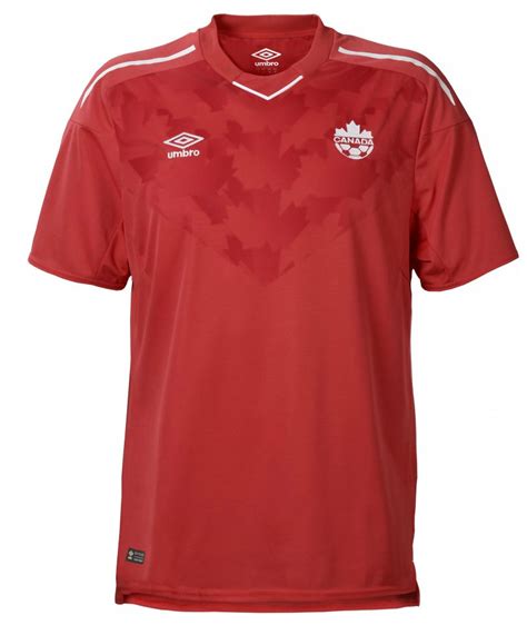 On the back, the jersey numbers have the canada soccer logo embedded. New Canada Soccer Jersey 2018-2019 | Umbro Canada Home Kit ...