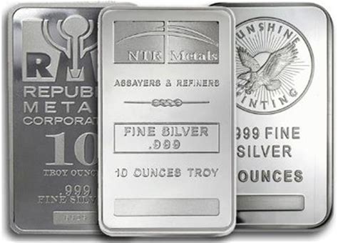10 Ounce Silver Bar 999 Pure