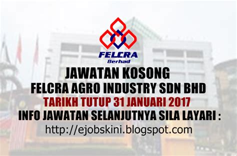 Kerja kosong pengurusan air selangor. Jawatan Kosong FELCRA Agro Industry Sdn Bhd - 31 Januari 2017