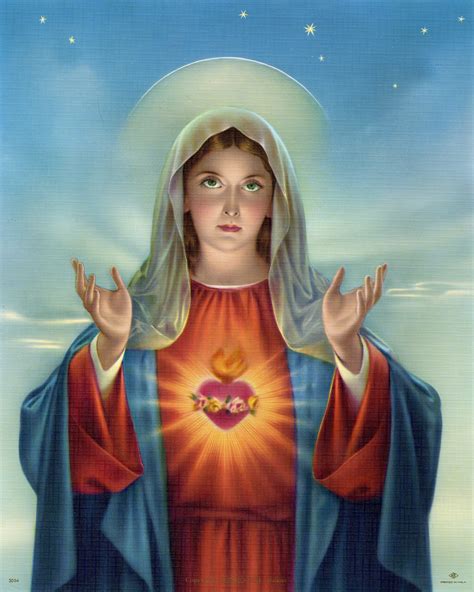 Immaculate Heart Of Mary 2 Catholic Picture Print Etsy