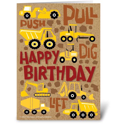 Construction Birthday Send This Greeting Card Designed By Tim Read