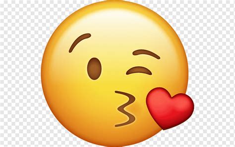 Emoji Amarelo Com Coração De Beijo Emoji Kiss Icon 2 Beijo Amor